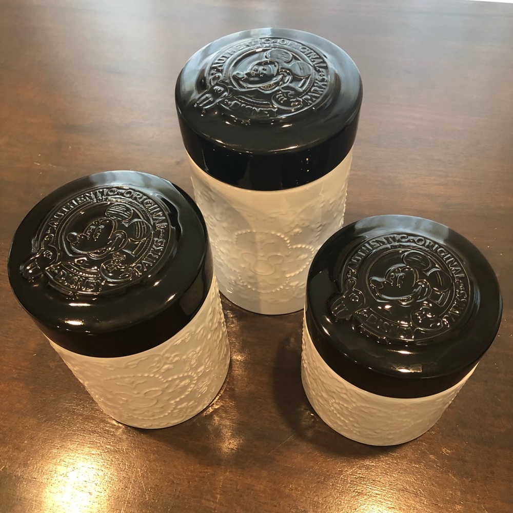 Disney parks Mickey kitchen canister set *Rare